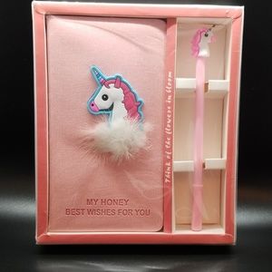 🌟 Host Pick! Blue Unicorn Pink Notebook Set